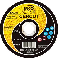 Tarcza INCOFLEX Special CERCUT 41-150x1,6x22,23 CR36 BF80