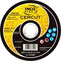 Tarcza INCOFLEX Special CERCUT 41-180x1,6x22,23 CR36 BF80