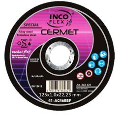 Tarcza INCOFLEX Special CERMET 41-125x1,0x22,23 AC46R BF80